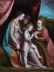 Fourteen Holy Helpers Prints: The mystical wedding of Saint Catherine