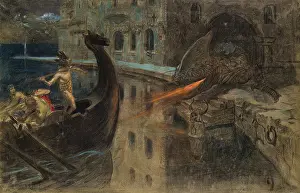 Alexander 1870 1946 Prints: Mythological scene, c1910. Creator: Rothaug, Alexander (1870-1946)