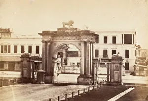 Calcutta Prints: [N. E. Gate of Government House, Calcutta], 1858-61. Creator: John Constantine Stanley