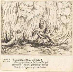 Hirschvogel Augustin Gallery: Nadab and Abihu, 1549. Creator: Augustin Hirschvogel