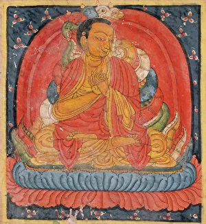 Buddhist Prints: Nagarjuna (left), Buton Rinpoche (right)
