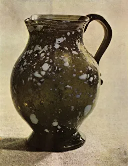 Honey Prints: Nailsea jug, late 18th-early 19th century, (1946). Creator: Unknown