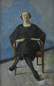 Oil On Masonite Prints: Naima Wifstrand, the Actress, 1922. Creator: Christian Krohg