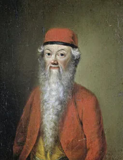 Naive or caricatured portrait of Jean-Etienne Liotard at the age of about 54, c.1752-c.1800. Creator: Unknown