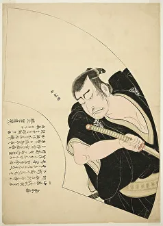 Aiban Prints: Nakamura Nakazo I as Ono Sadakuro in Kanadehon Chushingura (Model for Kana)