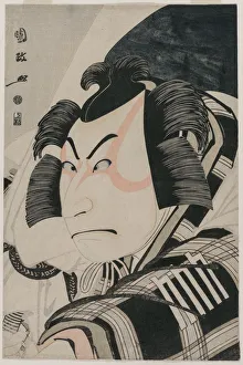 Nakamura Nakazo II as Matsuomaru in the Carriage-Stopping Scene, 1796. Creator: Utagawa Kunimasa