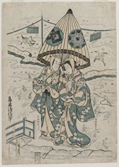 Nakamura Tomijuro and Nakamura Shichisaburo II as the Lovers Agemaki and Sukeroku, 1753