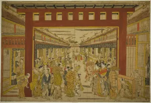 Red Light District Prints: Nakanocho in the Yoshiwara, n. d. Creator: Okumura Masanobu