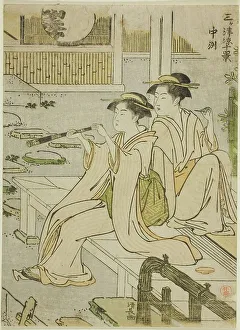 Kiyonaga Torii Prints: Nakasu, from the series Ten Scenes of Enjoying the Cool in the Three Cities