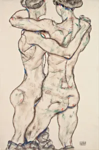 Schiele Prints: Naked Girls Embracing, 1914. Artist: Schiele, Egon (1890?1918)
