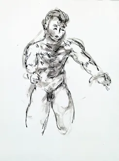 Francis Picabia Prints: Naked Masculine, c1920. Creator: Francis Picabia