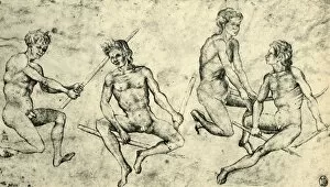 Paolo Gallery: Four naked men, mid-late 15th century, (1943). Creator: Giovanni di Paolo
