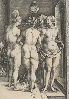 Wimple Gallery: Four Naked Women, 1497. 1497. Creator: Albrecht Durer