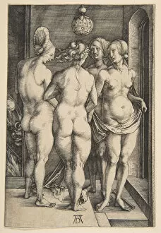 Wimple Gallery: Four Naked Women, 1497. Creator: Albrecht Durer