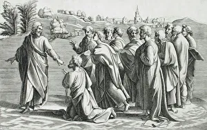 Raffaello Urbino Prints: The Naming of Peter, before 1580. Creator: Diana Mantuana