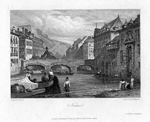 River Meuse Gallery: Namur, Belgium, 1830. Artist: William Finden