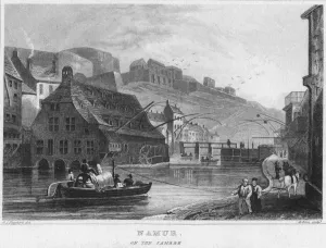 Namur. On the Sambre, 1850. Artist: R Brice Namur. On the Sambre, 1850. Artist: R Brice