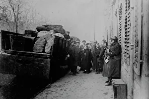 Lorraine Prints: Nancy, Americans loading a camion, between c1915 and c1920. Creator: Bain News Service