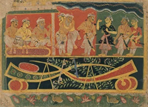 Bhagavatapurana Collection: Nanda and Vasudeva: Page from a Dispersed Bhagavata Purana... ca. 1520-30. Creator