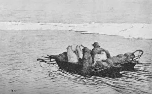 Edith Lea Morice Gallery: Nansen and Johansen Crossing A Crack In The Ice, 1896, (1928)