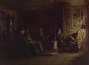 Shoemakers Prints: The Nantucket School of Philosophy, 1887. Creator: Eastman Johnson