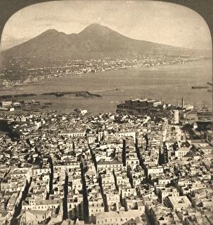 Naples, The Bay and Vesuvius, Italy, 1897. Creator: Works and Sun Sculpture Studios