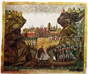 Facing Away Prints: Napoleon arriving on St Helena, 1815