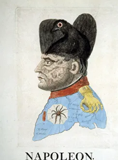 Municipal Prints: Napoleon Bonaparte (1769-1821), French emperor, satirical engraving