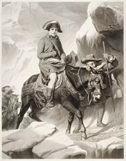Napoleon Crossing the Alps, 1851. Creator: Alphonse François