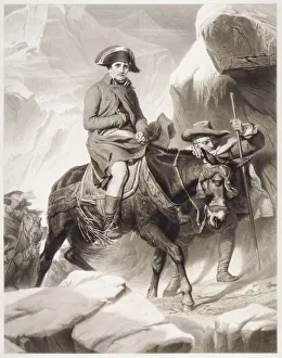 Napoleon Crossing the Alps, 1851. Creator: Alphonse Francois