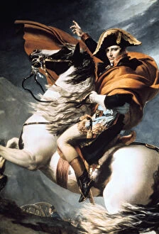 1st Consul Bonaparte Gallery: Napoleon Crossing the Alps, detail, c1800. Artist: Jacques Louis David