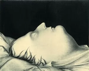 Napoleon on his death bed, 1821, (1921). Creator: John Gibbs