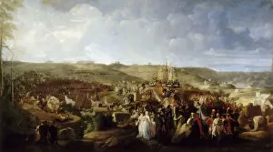 Napoleon Distributes the Crosses of the Legion of Honor at the Camp of Boulogne on August 16, 1804, Artist: Hennequin