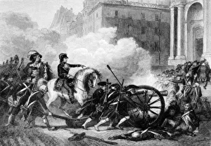 Counter Revolution Collection: Napoleon helping to defeat counter-revolutionaries in Paris, French Revolution, 1795