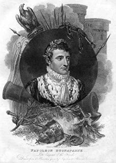 Napoleon I (1769-1821), Emperor of France, 1816.Artist: T Wallis