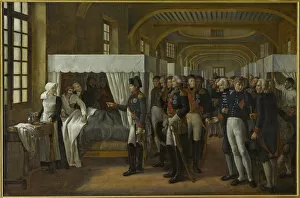 Napoleon I visiting the infirmary of Les Invalides, February 11, 1808