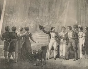 Buonaparte Gallery: Napoleon and Josephine Visiting the Studio of David, January 4, 1808, ca. 1820-30