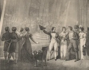 Bonaparte Napoleon L Emperor Of France Gallery: Napoleon and Josephine Visiting the Studio of David, January 4, 1808, ca. 1820-30