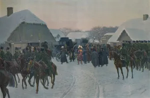 Napoleonic Prints: Napoleon Leaving The French Army At Smorgoni, 1812, (1896)
