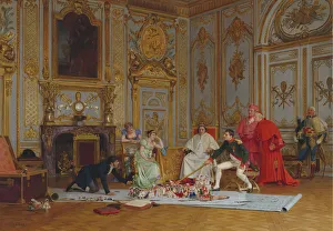 Vibert Prints: Napoleon Planning his Coronation. Artist: Vibert, Jehan-Georges (1840-1902)