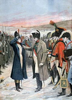 Saluting Prints: Napoleon presenting female officer Marie Schellinck with the Legion d Honneur
