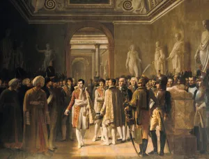 Napoleon receiving at the Louvre the deputies of the army 8 December 1804, 1808. Artist: Gioacchino Giuseppe Serangeli