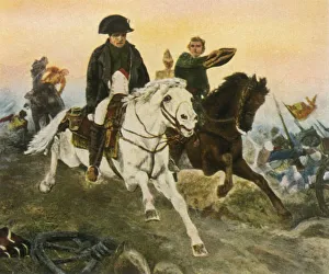 Waterloo Prints: Napoleon on the retreat from Waterloo, 18 June 1815, (1936). Creator: Unknown