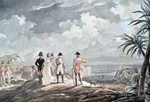 Watercolor Prints: Napoleon in Saint Elena island Napoleon Bonaparte (1769-1815), French emperor