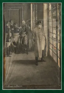 Gouache On Paper Gallery: Napoleon and his staff in the Kremlin before the burning Moscow