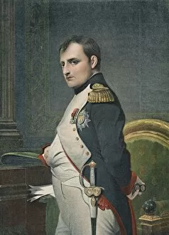 Napoleon Bonaparte I Collection: Napoleon in His Study, c1800, (1896)