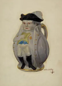 Oil On Paperboard Prints: Napoleon Toby Jug, c. 1937. Creator: Eugene Shellady