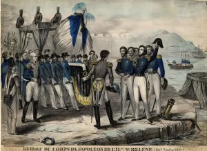 Detention Prints: Napoleons entourage before departure to St. Helena, c. 1840. Artist: Anonymous