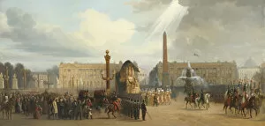 Napoleons funeral carriage crosses the Place de la Concorde, December 15, 1840, 1844