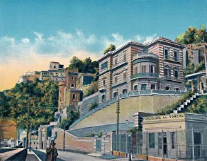 Napoli - Corso Vittorio Emanuele, Hotel Bertolini E Funicolare Vomero, c1900. Creator: Unknown Napoli - Corso Vittorio Emanuele, Hotel Bertolini E Funicolare Vomero, c1900. Creator: Unknown